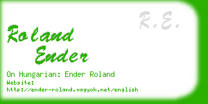 roland ender business card